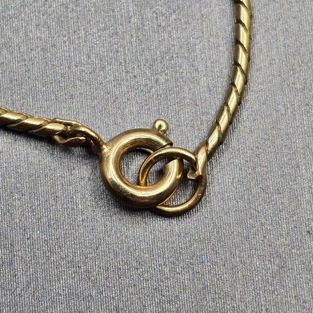 VTG De Curtis DEC 14K Gold Filled Pearl Leaf Choker Necklace 14" Mid‑Century 50s - Picture 11 of 16